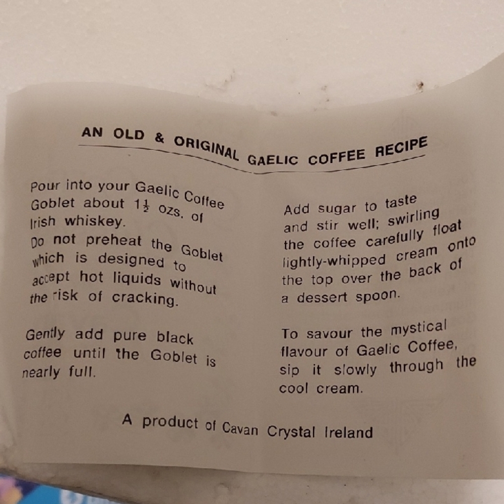 Set of 6 Gaelic Coffee Glasses - Picture 3 of 4